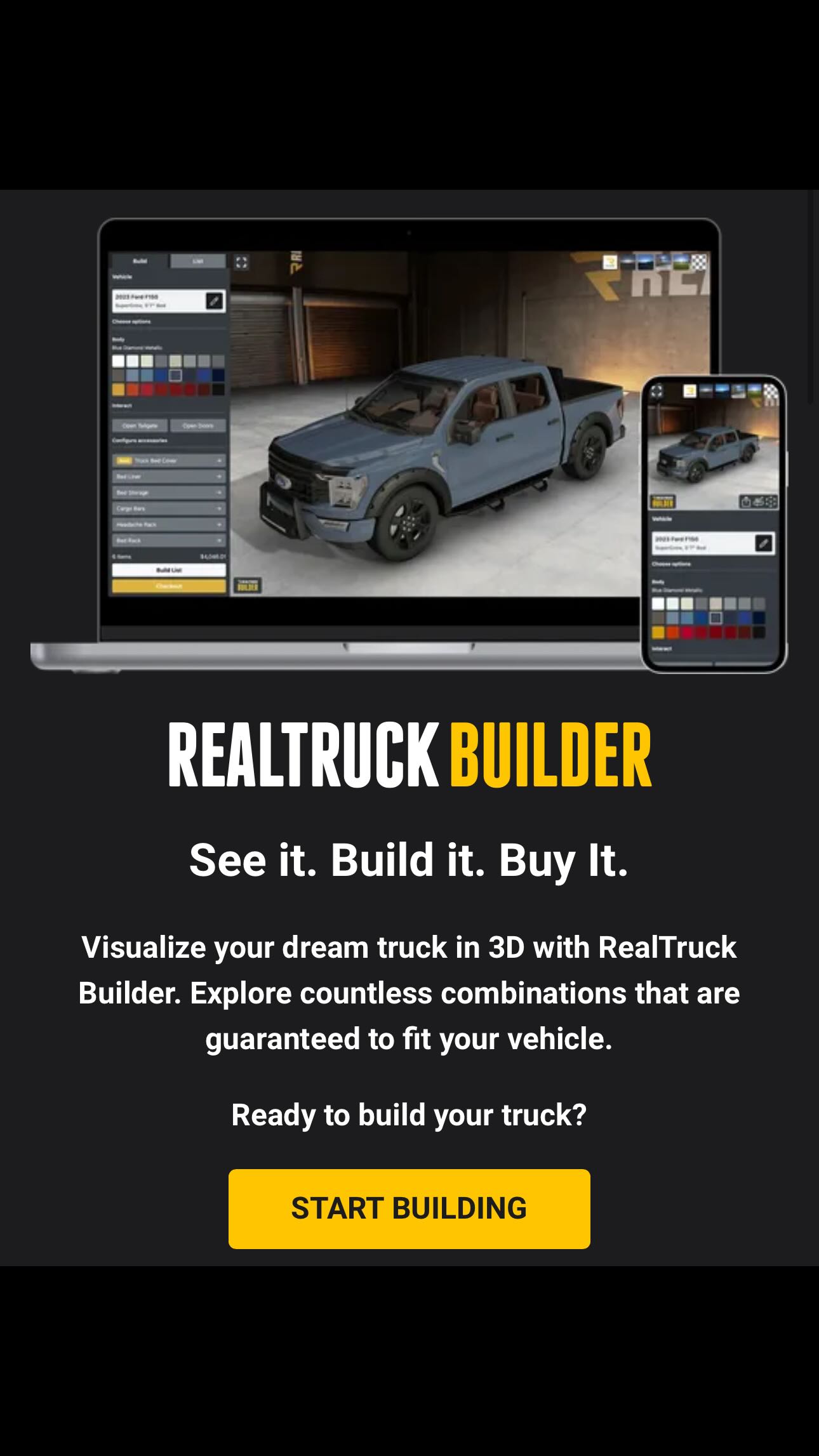 Instagram post by @purez71 for apple. Caption reads: Building your dream truck just got way easier with....
