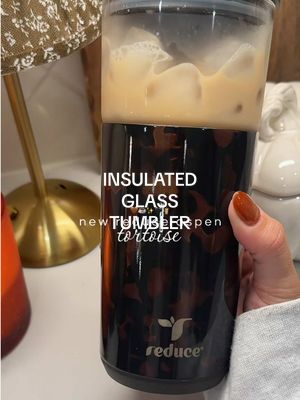 TikTok post by @jordan_b_smith for Reduce. Caption reads: [...] #icedcoffee #tumbler #insulatedtumbler....