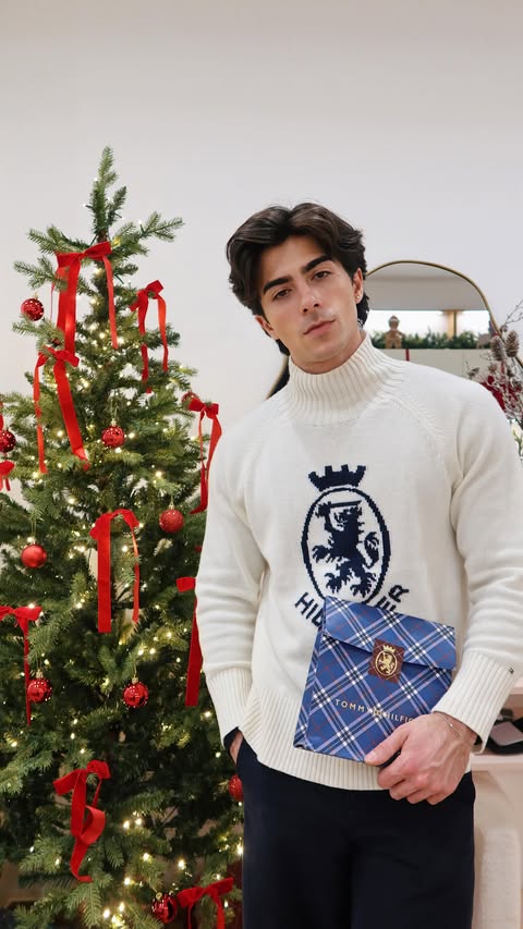 Instagram post by @vincenzo_cairo for Safilo Group. Caption reads: [...] moment unforgettable. @tommyhilfiger....