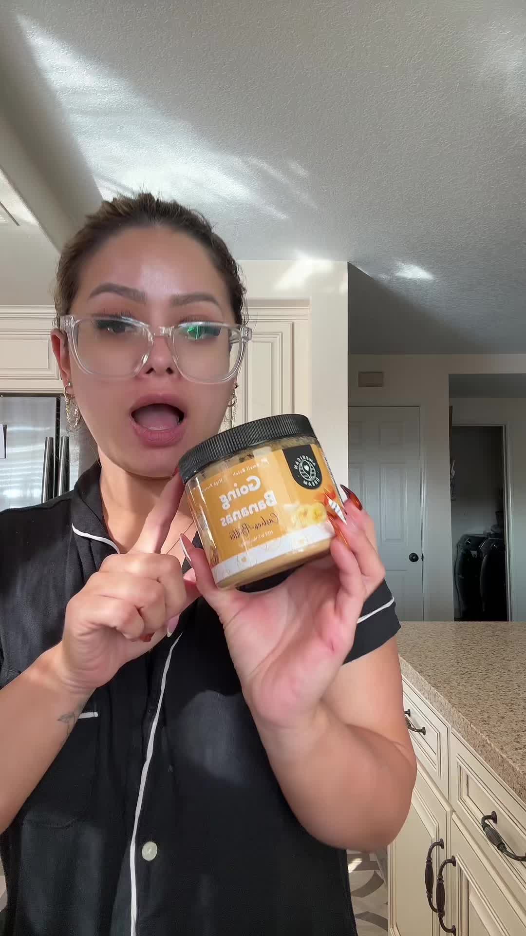 TikTok post by @_alwaysleesa for American Dream Nut Butter. Caption reads: [...] thing I’ve ever tried 🤤 @American Dream Nut....