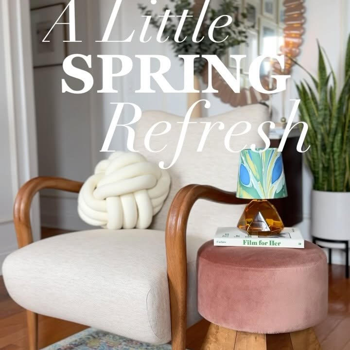 Instagram post by @katelynsailor for West Elm. Caption reads: I gave this little corner a makeover with the new....