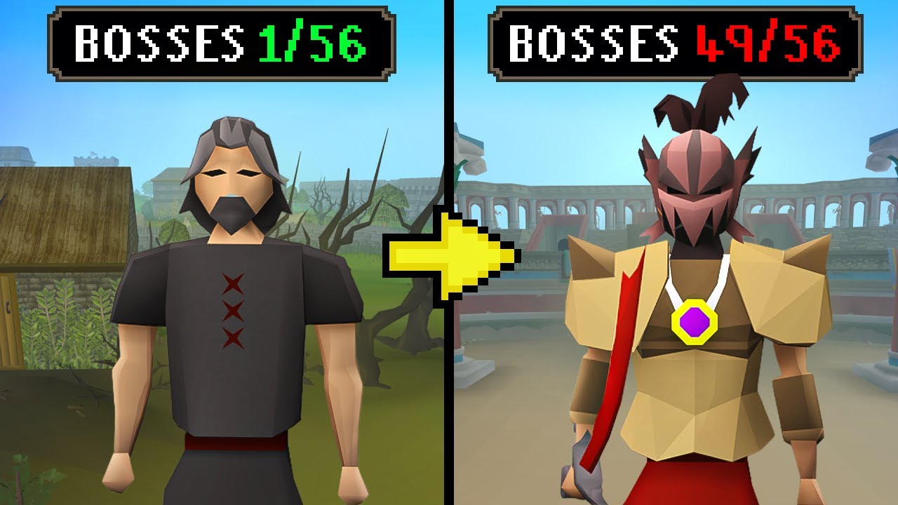 YouTube post by @Settledrs for Artlist. Caption reads: Killing every Boss in Runescape, using ONLY their....