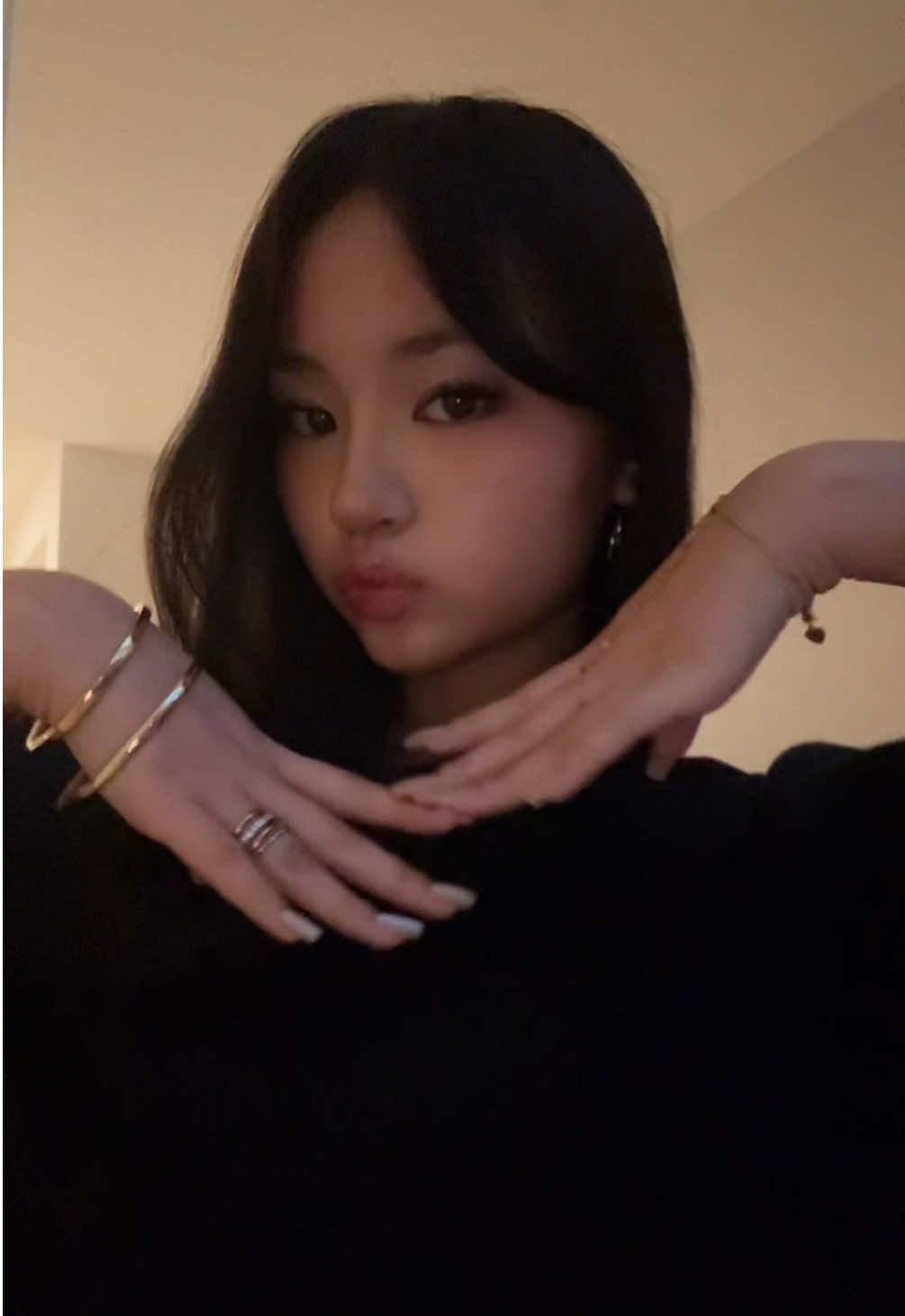 TikTok post by @noodleswithboba for EVRY JEWELS. Caption reads: all jewelry from @EvryJewels !! use code....