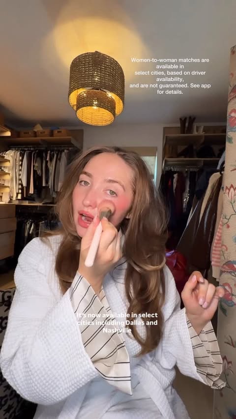 Instagram post by @kenzieelizabeth for Uber. Caption reads: So glad @uber ‘s Women Drivers option is [...].