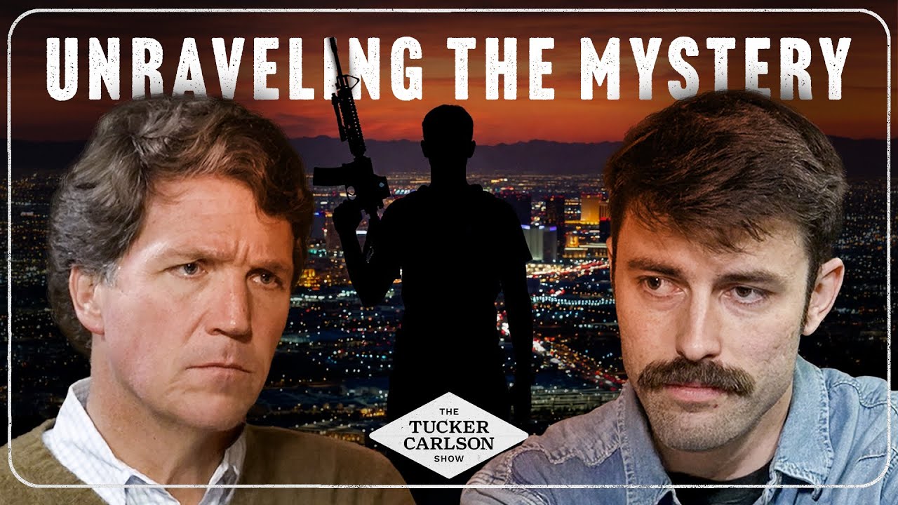 YouTube post by @TuckerCarlson for Black Rifle Coffee. Caption reads: [...] Get 25% off with code TUCKER at Black Rifle....