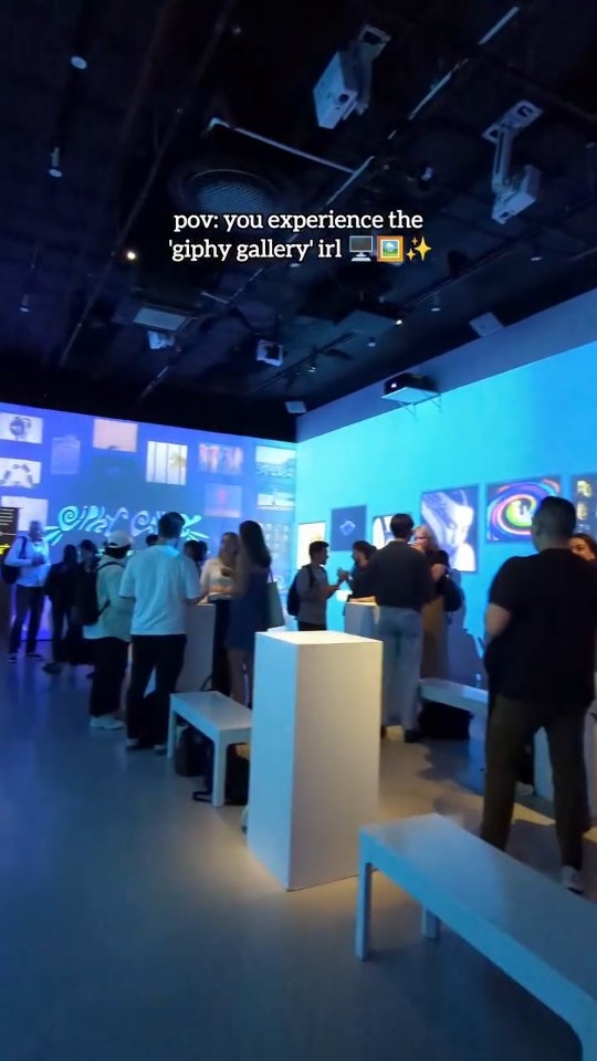 Instagram post by @nycplugged for GIPHY. Caption reads: ✨ GIVEAWAY BELOW! ✨🌀 GIPHY IRL 🖥️🖼️🎨
.
🔌 THE....