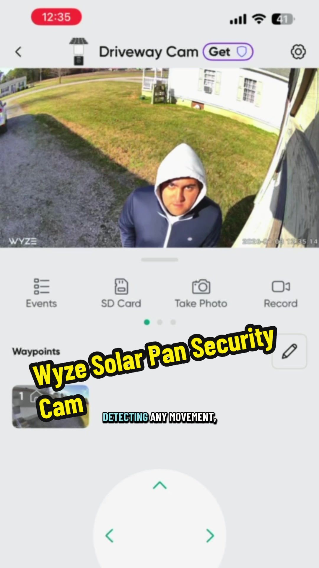 TikTok post by @chazonator for Wyze. Caption reads: #house #security #cam @Wyze for my #family .
