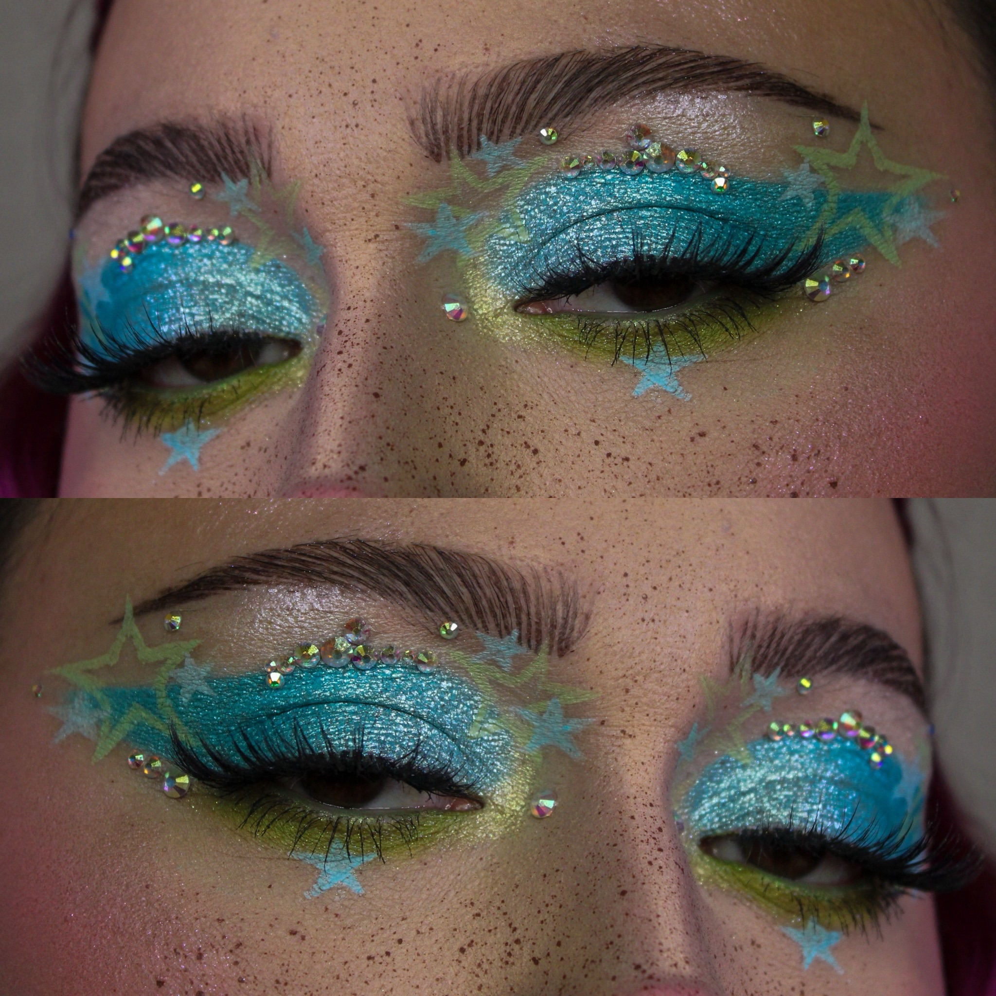 Instagram post by @slightlyunblended for ColourPop Cosmetics. Caption reads: [...] I did this with the new Pokemon x....