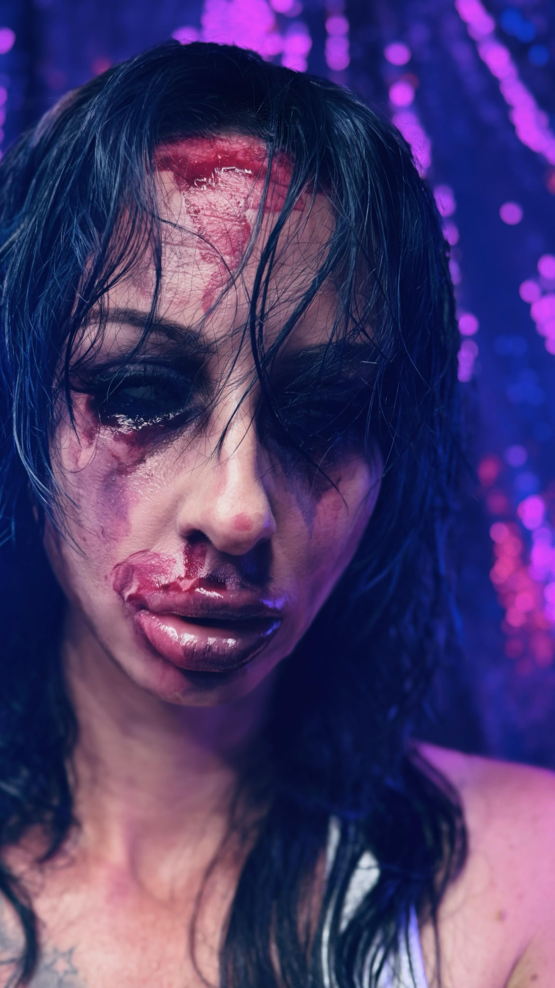 Instagram post by @amanda_roussin for IT Cosmetics. Caption reads: 🩸 Channeling my inner Jennifer Check for spooky....