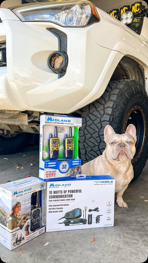 Instagram post by @the_furrunner for Midland Radio. Caption reads: [...] • #thefurrunner #midland #midlandusa....