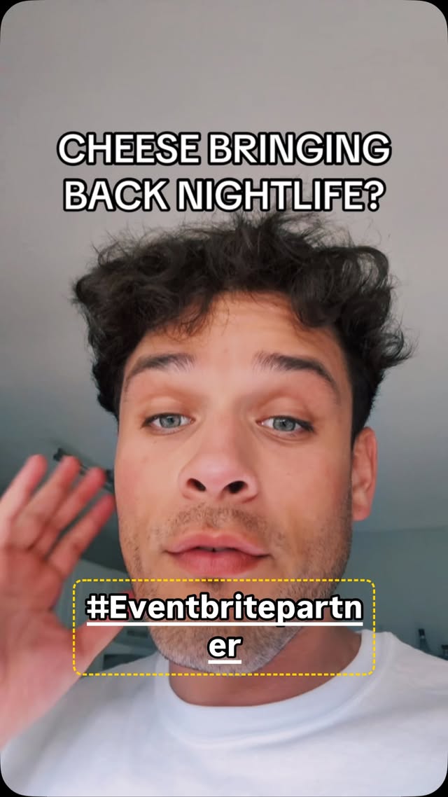 Instagram post by @flashgea for Eventbrite. Caption reads: [...] 🧀🎶 link in my bio for free rsvp!....