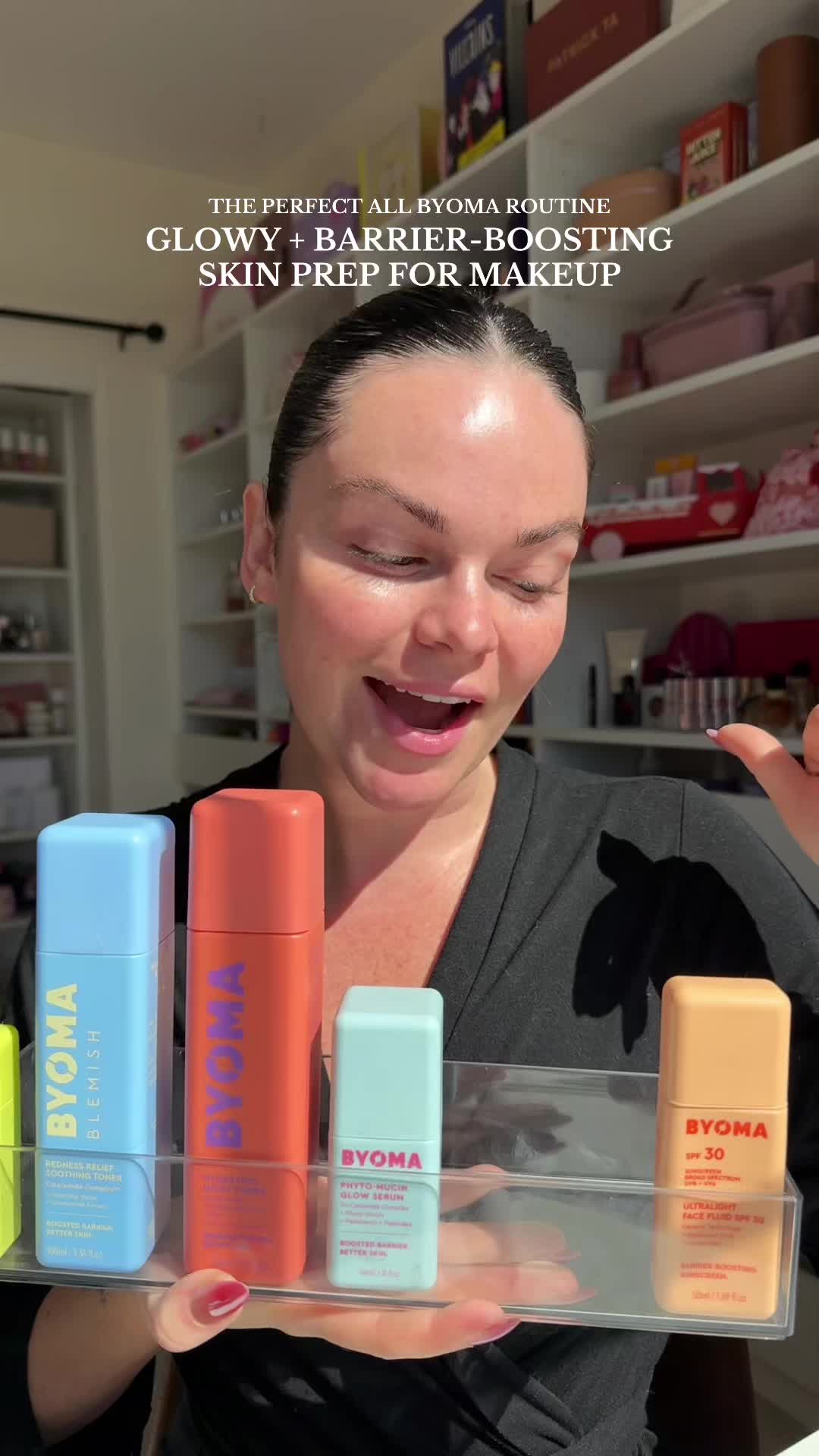 TikTok post by @kristynhoffman96 for BYOMA. Caption reads: this routine is perfect perfect ✨perfect✨ @byoma ....