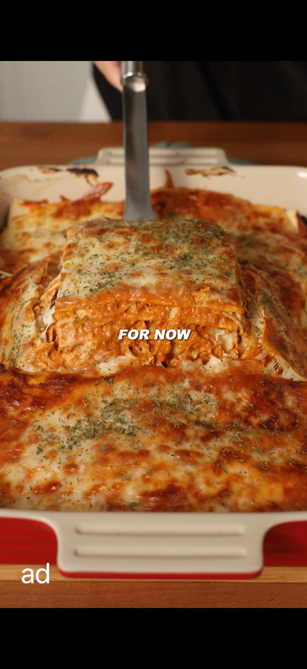 TikTok post by @louis.gantus for Barilla. Caption reads: Cozy nights deserve lasagna. Try @barilla....