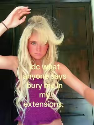 TikTok post by @gracie_faye14 for Googoo Hair. Caption reads: me n my weave forever @googoohair_tiktok....