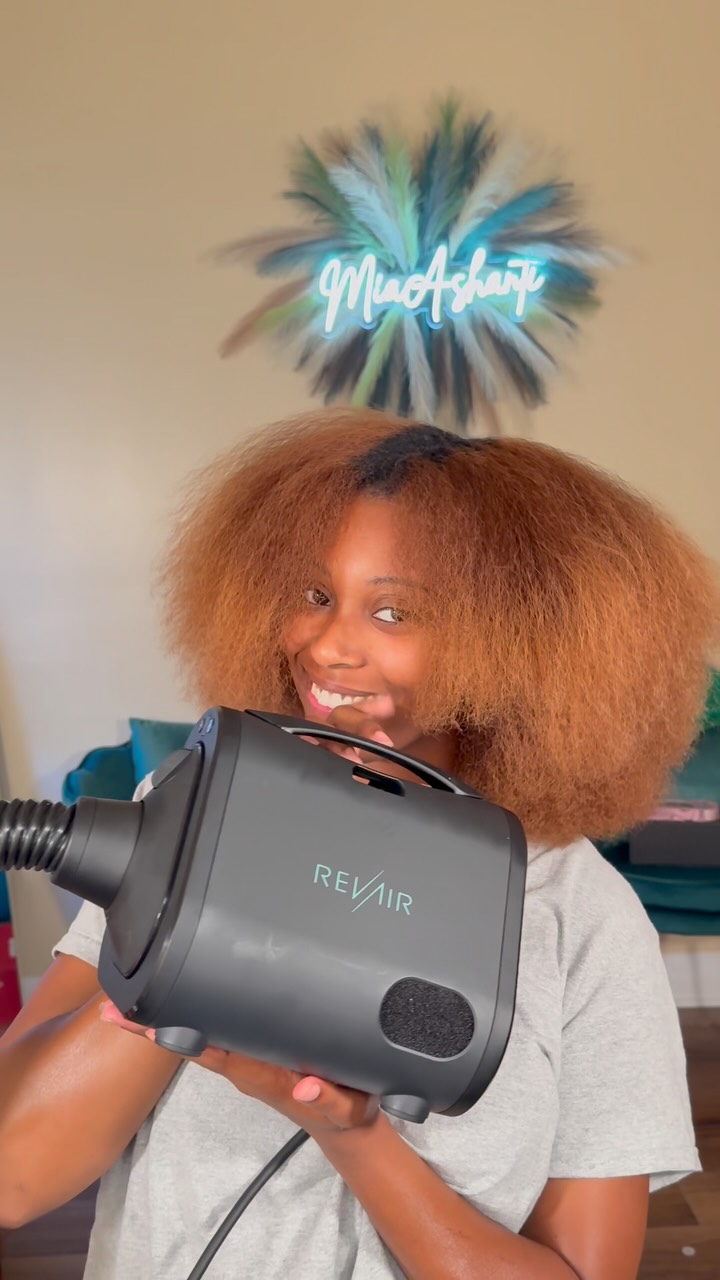 Instagram post by @miaa.ashantii for RevAir. Caption reads: This year we are saving TIME & MONEY!! I’m putting....