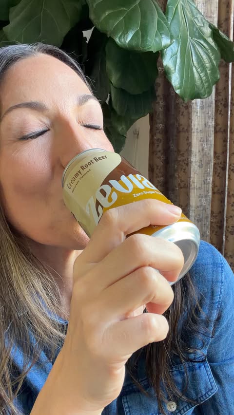 Instagram post by @itsdeenalang for Zevia. Caption reads: #ad be a quitter with a resolution SO EASY that....