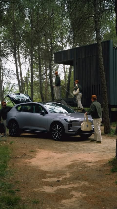 Instagram post by @zachlower for Volvo Cars. Caption reads: [...] between both worlds with the newest....