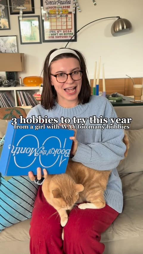 Instagram post by @diaryoflo_ for BookoftheMonth. Caption reads: Picking a hobby can be hard, so here’s a few of my....