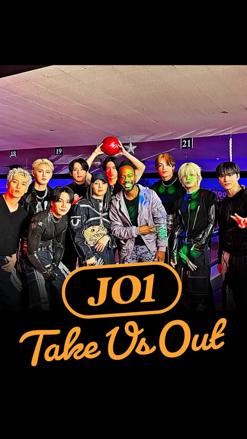 Instagram post by @official_jo1 for billboard. Caption reads: Who in @official_jo1 is the best at bowler?....