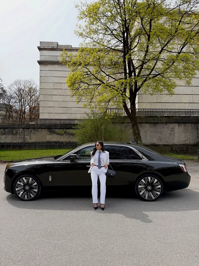 Instagram post by @sibel_arsu for Rolls-Royce Motor Cars. Caption reads: In my element with @rollsroycecars #ad.