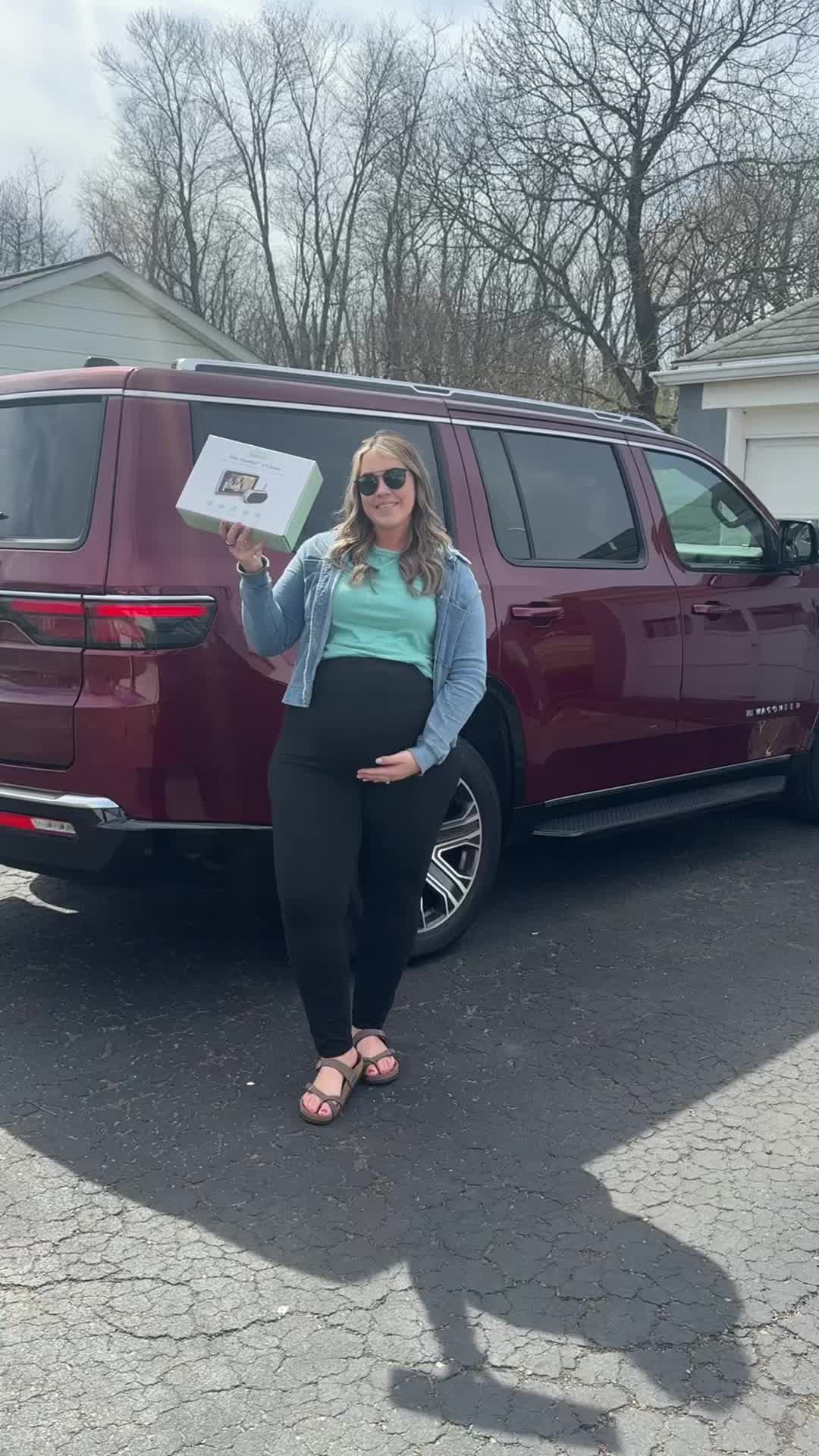 TikTok post by @madisonangell for Tiny Traveler. Caption reads: [...] to see both babies on one screen! @Tiny....