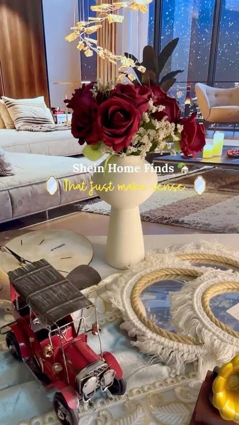 Instagram post by @hiba_amaan for SHEIN HOME. Caption reads: @sheinhomeofficial @sheinofficial @shein_ar Use....