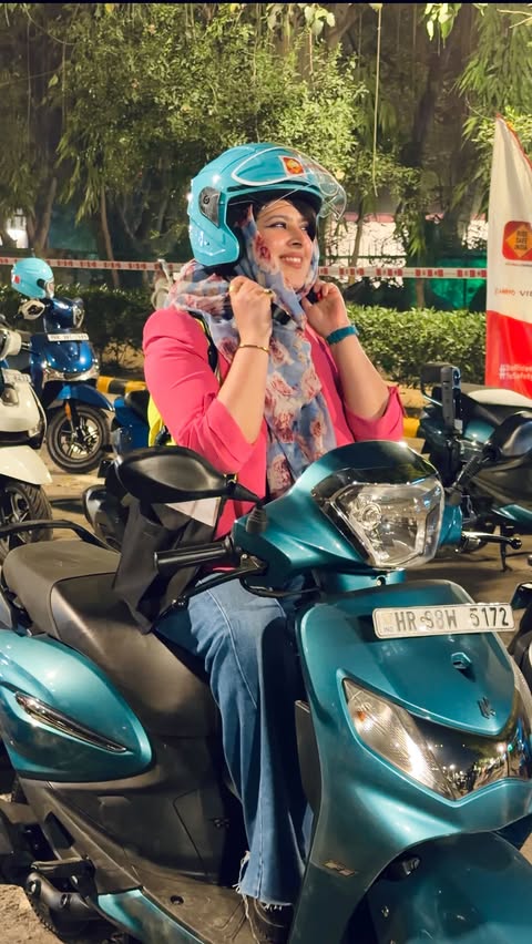 Instagram post by @roshnimisbah for Hero MotoCorp. Caption reads: [...] Truly honored to ride with @heromotocorp....