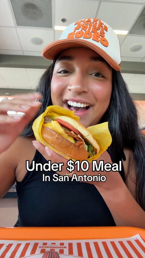 Instagram post by @theunofficialtourguidee for Whataburger. Caption reads: [...] is actually a deal. This one is. 👀....