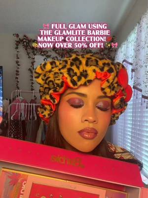 TikTok post by @dominicanmua_cristalyn7 for Glamlite Cosmetics. Caption reads: [...] NOW OVER 50% OFF! ✨🎀 @Glamlite....