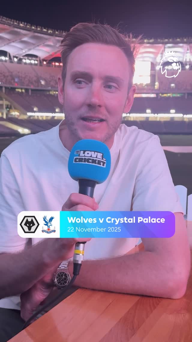 Instagram post by @stuartbroad for Premier League. Caption reads: Do you have what it takes to beat @englandcricket....