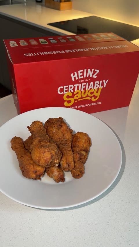 Instagram post by @foodyfella_ for Heinz. Caption reads: Ad @heinz_uk flavour range really does have [...].