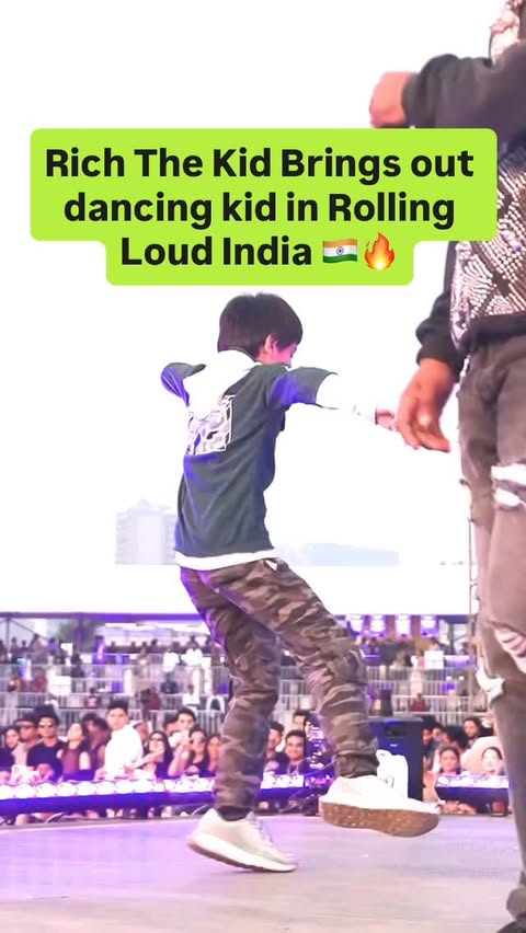 Instagram post by @concert for Rolling Loud. Caption reads: Rich The Kid spotted this kid in the crowd and....