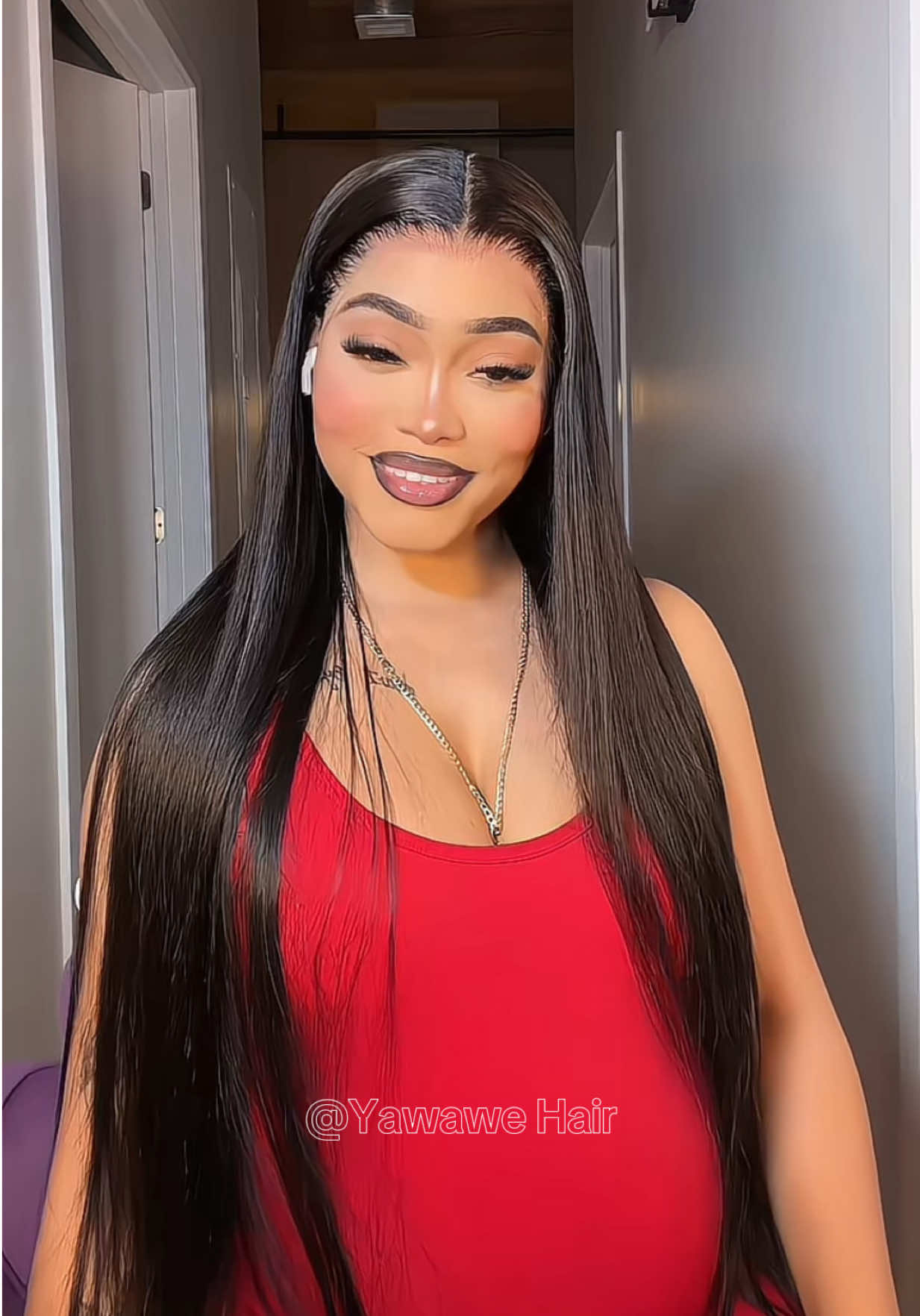 TikTok post by @yaatiff for Yawawe Hair. Caption reads: @Yawawe Hair @Yawawe Hair Store I would wear this....