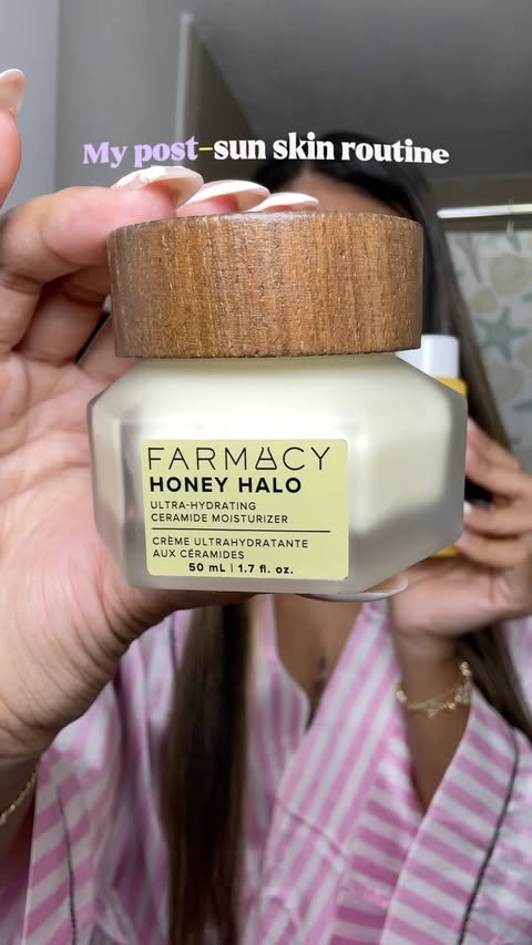 Instagram post by @indaraismena for Farmacy Beauty. Caption reads: [...] Moisturizer. 🤍 #giftedbyfarmacy....