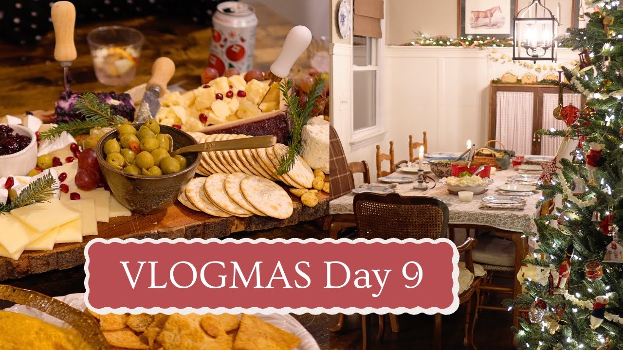 YouTube post by @OldWorldHome for thredUP. Caption reads: Hosting a Christmas Party in a Small Home |....