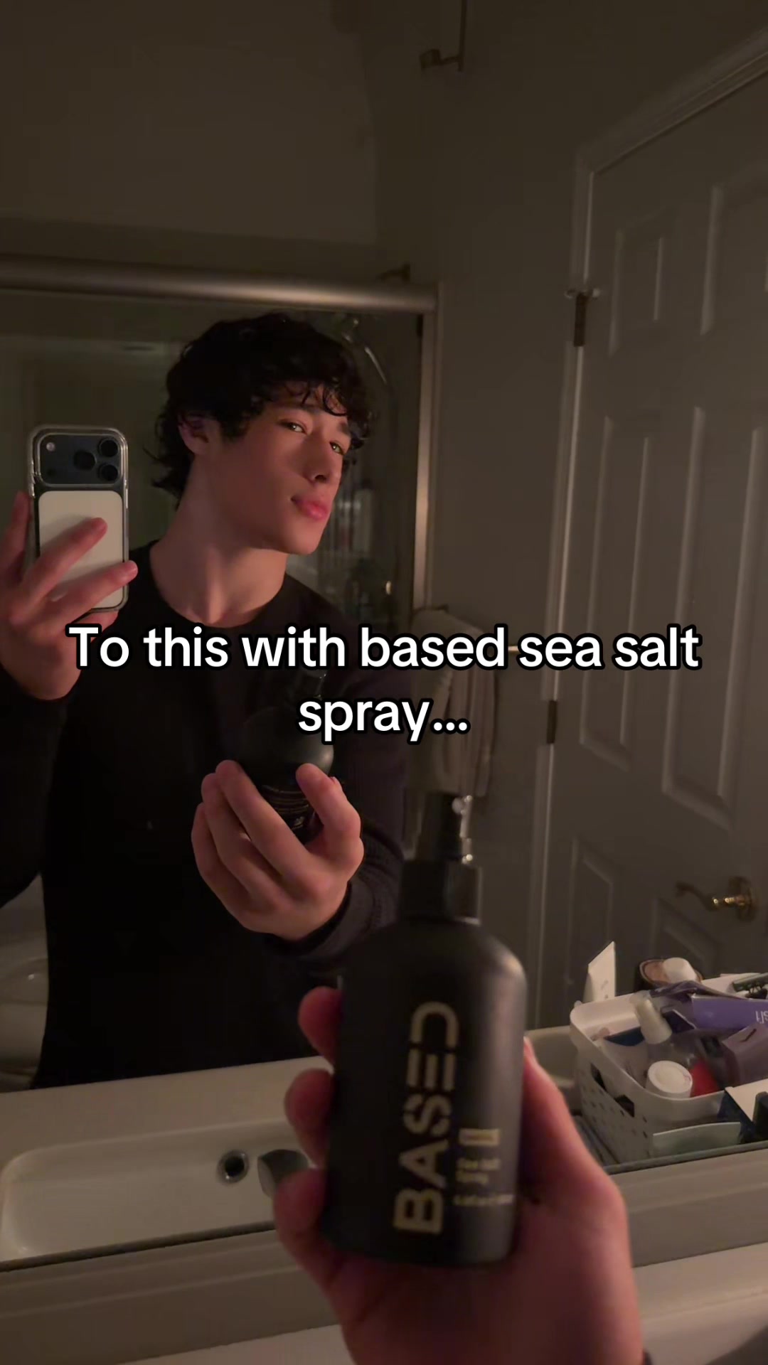 TikTok post by @matt.do.it for Based BodyWorks. Caption reads: @BASED #xyzbca #hair #foryoupage #bangchan #viral.