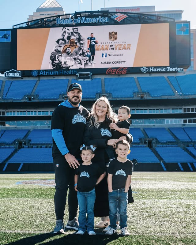 Instagram post by @bigcorbs73 for Nationwide. Caption reads: It’s a Corbett family surprise for the #WPMOY....