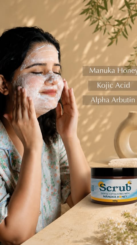 Instagram post by @nidhi6_4 for NEUD. Caption reads: #ad Reveal your glow with NEUD Gentle Exfoliating....