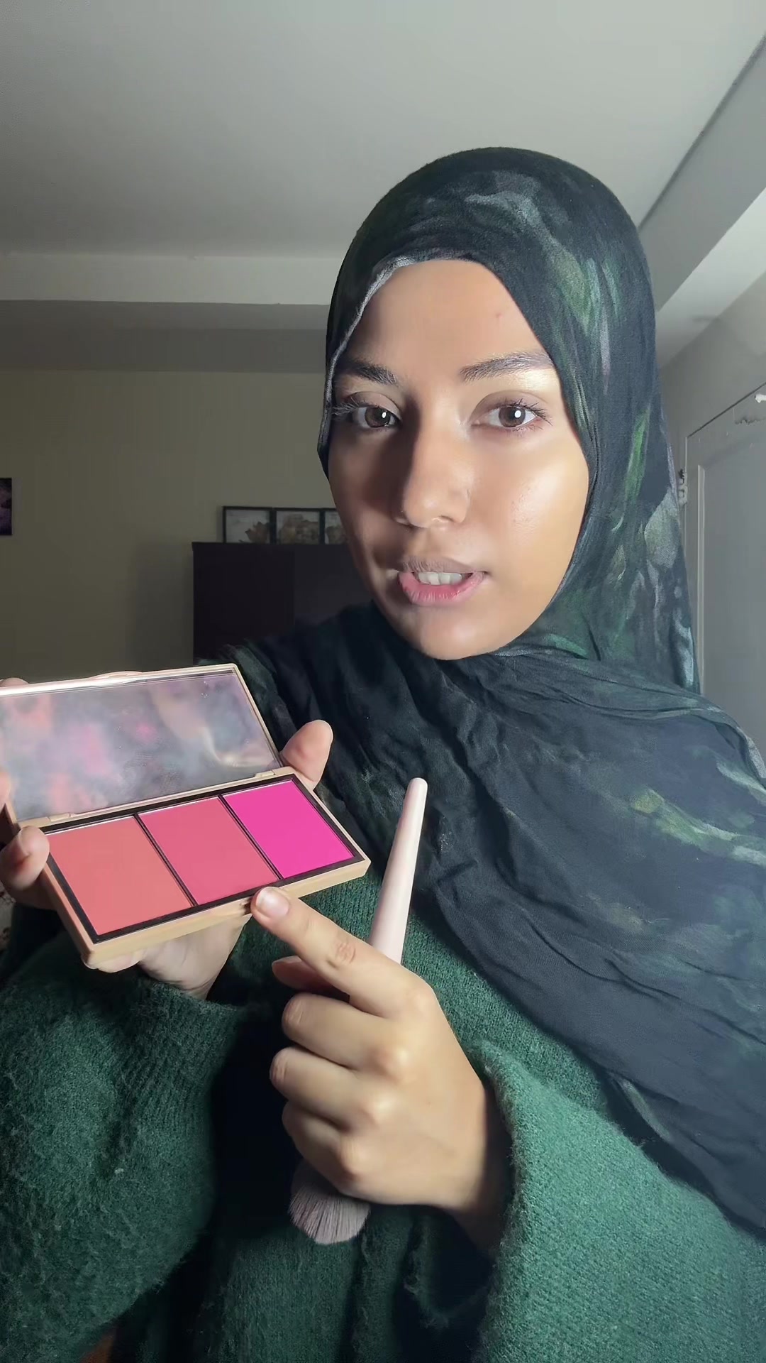 TikTok post by @muskanmurshed_1224 for JASON WU BEAUTY. Caption reads: @Jason Wu Beauty #blushtrio #browngirlfriendly....