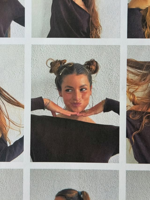 Instagram post by @juuliapuig for Olistic Science. Caption reads: long hair = endless fun 🎀 💭 powered by....