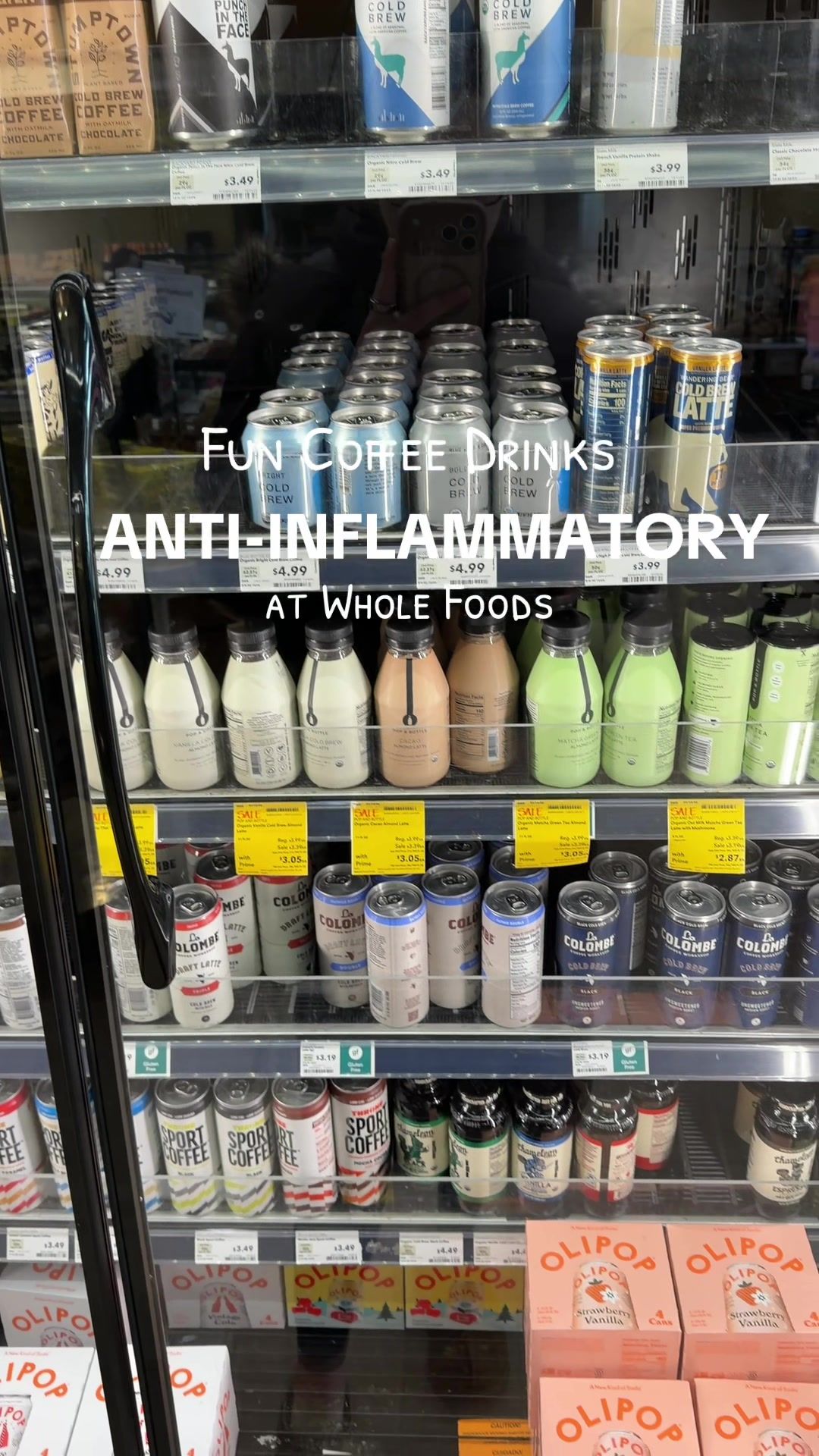 TikTok post by @ashleyt.rd for Pop & Bottle. Caption reads: Sad day when they didn’t have a coffee bar, but....