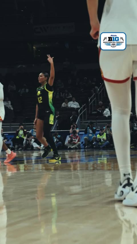 Instagram post by @b1gwbb for Allstate. Caption reads: [...] in the upset win for @oregonwbb 👌 @allstate.