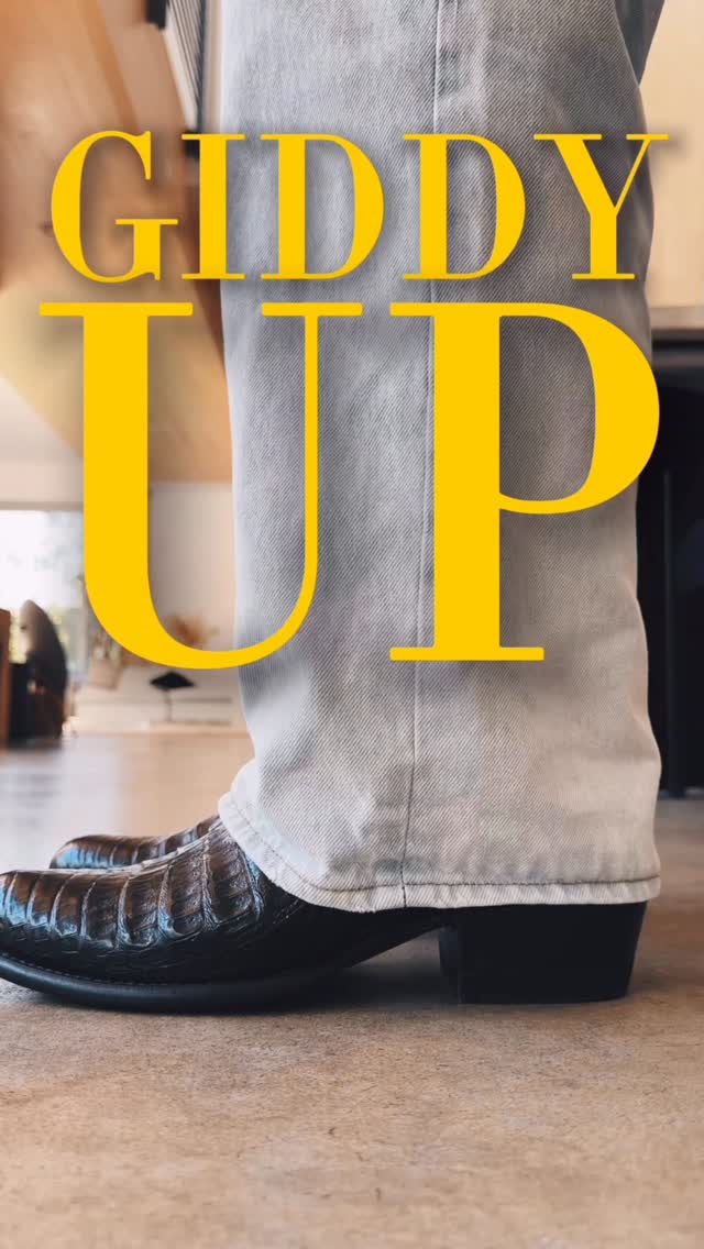 Instagram post by @calebulf for Tecovas. Caption reads: The transformation begins @tecovas #cowboy #boots.