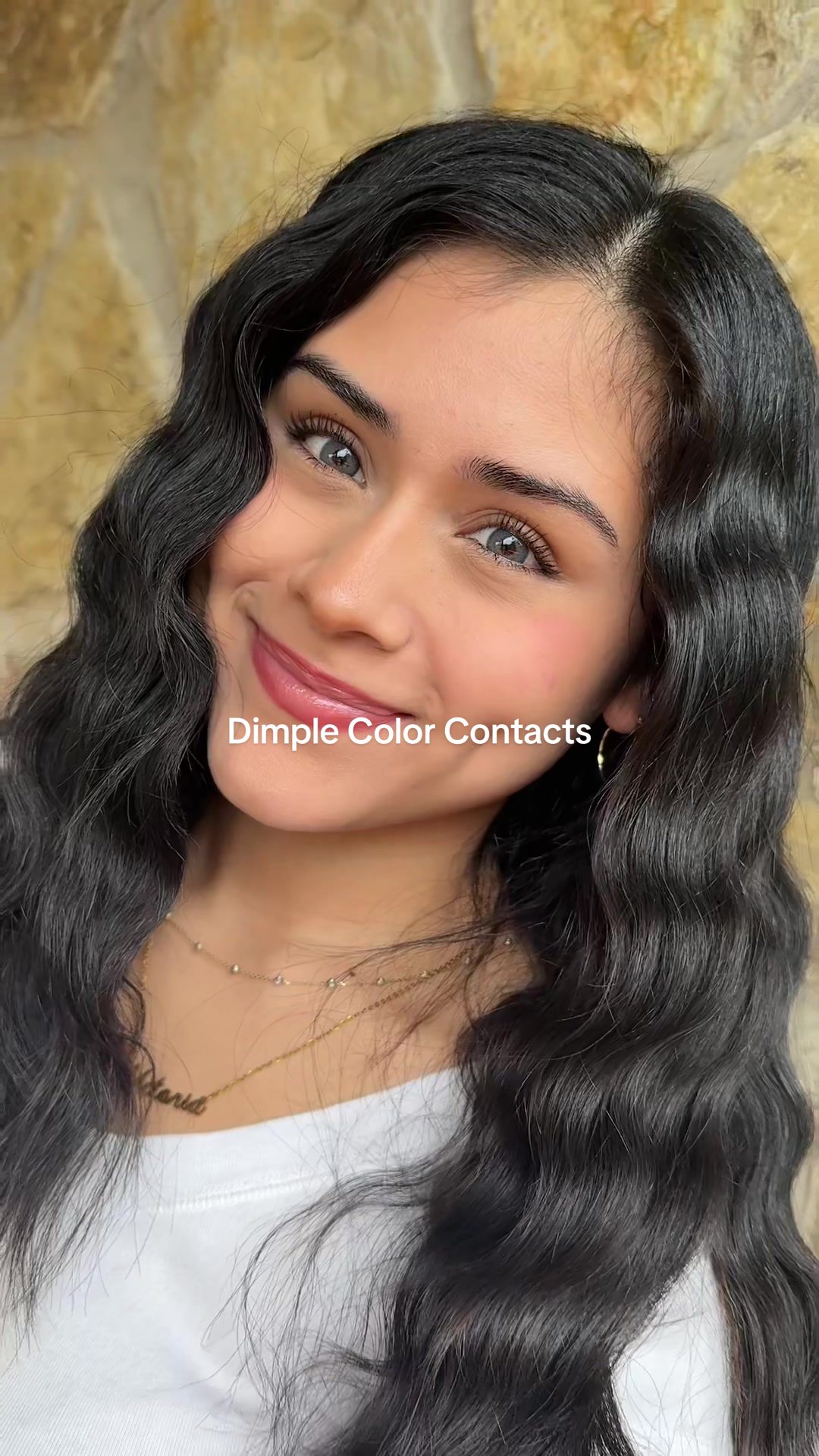 TikTok post by @victoriamireyna for Dimple Color. Caption reads: Making everyday much more fun with @Dimple Color....