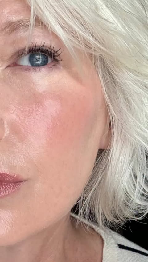 Instagram post by @myover50skin for Trinny London. Caption reads: [...] surprise… I was gifted the brand new....