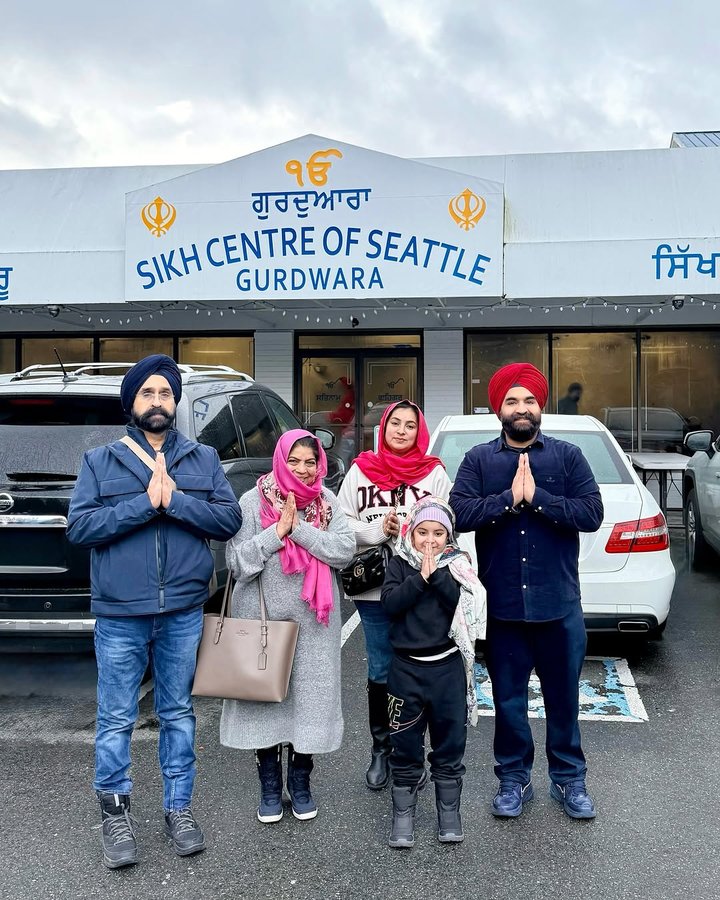 Instagram post by @harjinderkukreja for Visit The USA. Caption reads: Finding home away from home at the Sikh Centre of....