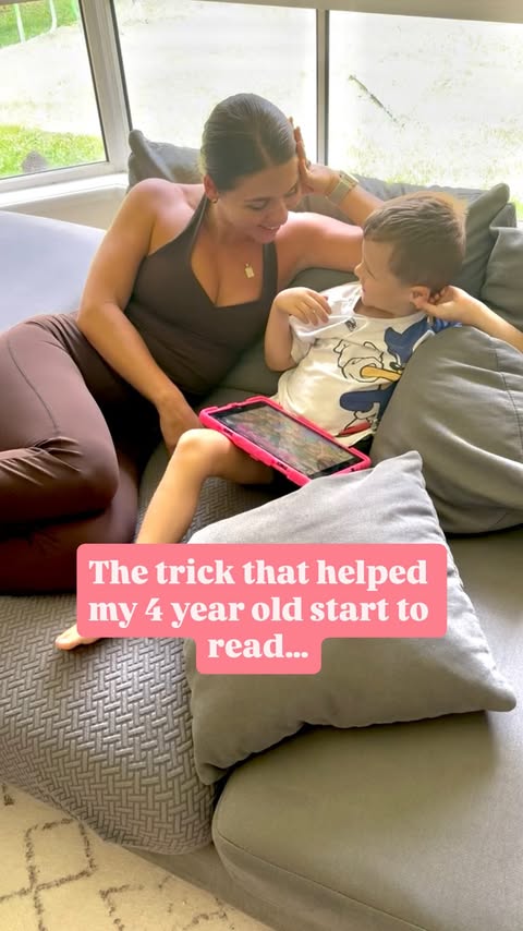 Instagram post by @tarapavlovic for Reading Eggs. Caption reads: [...] in both of my kids since using ABC Reading....