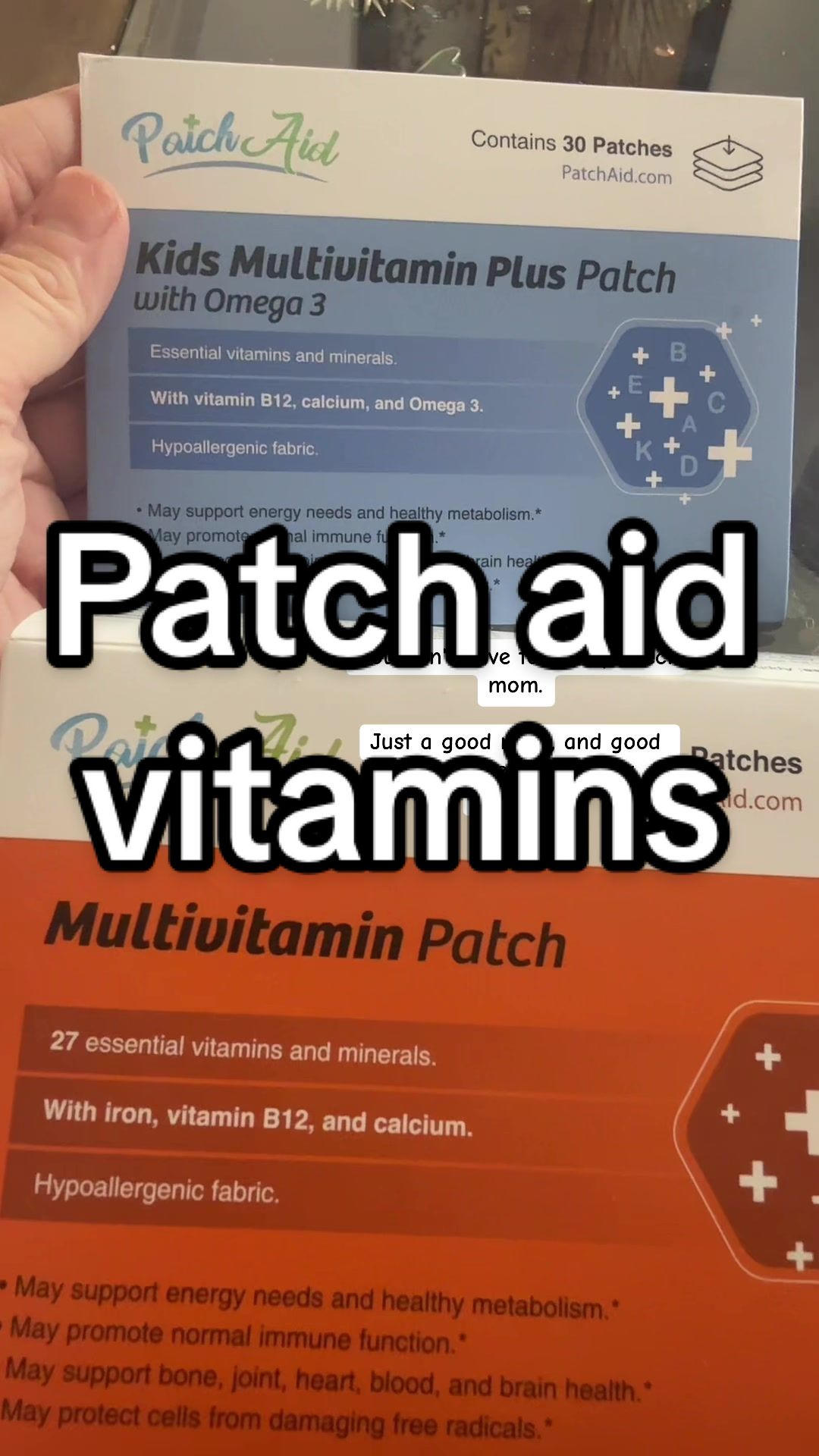 TikTok post by @payton.lashaye for PatchAid. Caption reads: [...] ya vitamins yall, you won't regret it....