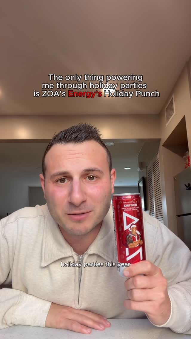 Instagram post by @dxnielbennett for ZOA Energy. Caption reads: #ad #18+ Social battery recharged and ready to....