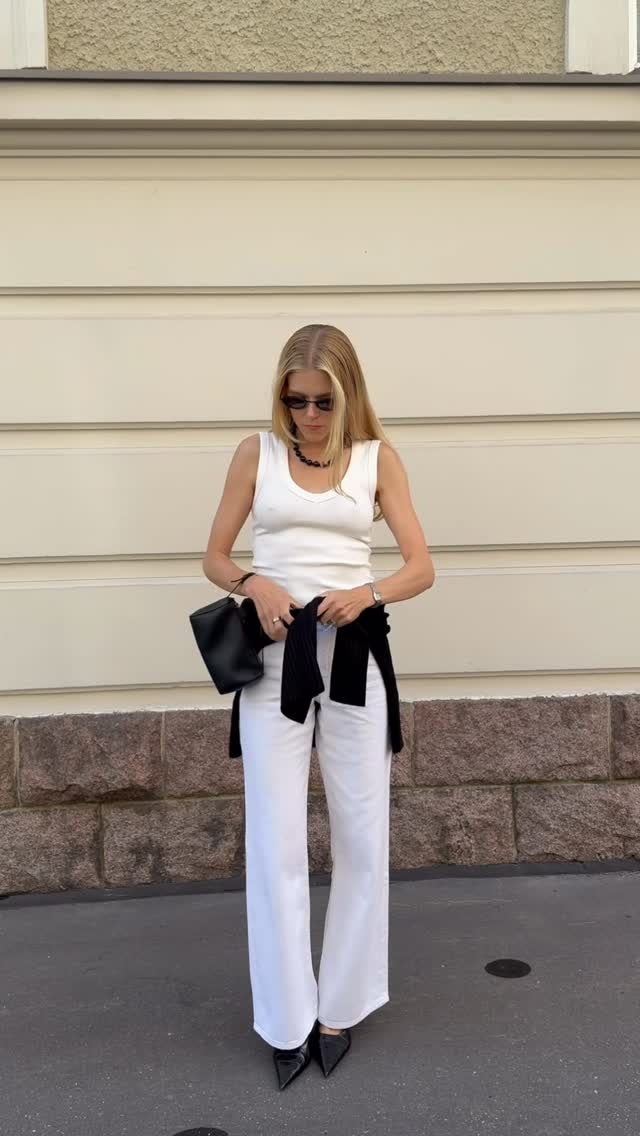 Instagram post by @lindabjoernberg for Ginatricot. Caption reads: Advertisement @ginatricot Back to wearing denim....